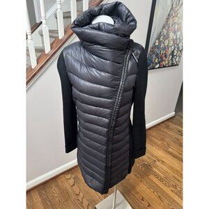 Calvin Klein Performance Asymmetrical Down Puffer Jacket Coat Black Medium